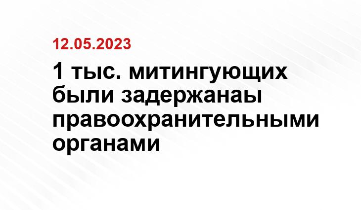 1 тыс. митингующих были задержанаы правоохранительными органами