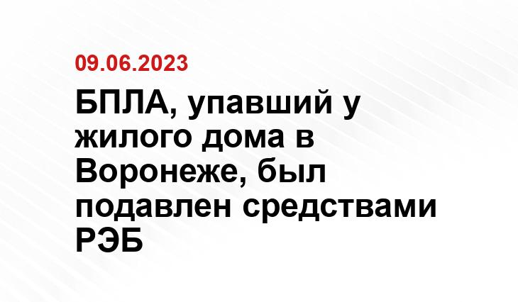 БПЛА, упавший у жилого дома в Воронеже, был подавлен средствами РЭБ