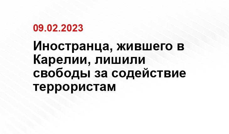 Иностранца, жившего в Карелии, лишили свободы за содействие террористам