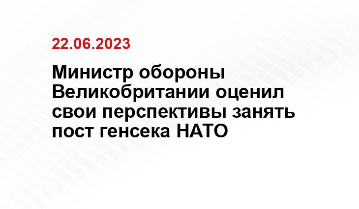 Министр обороны Великобритании оценил свои перспективы занять пост генсека НАТО