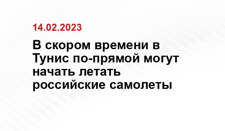 В скором времени в Тунис по-прямой могут начать летать российские самолеты