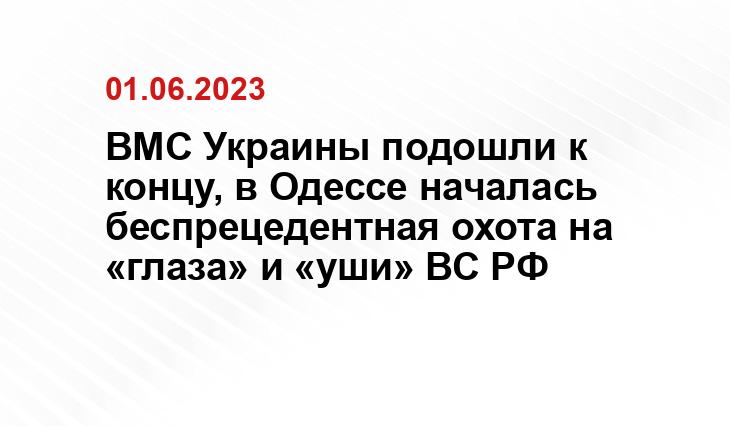 ВМС Украины подошли к концу, в Одессе началась беспрецедентная охота на «глаза» и «уши» ВС РФ