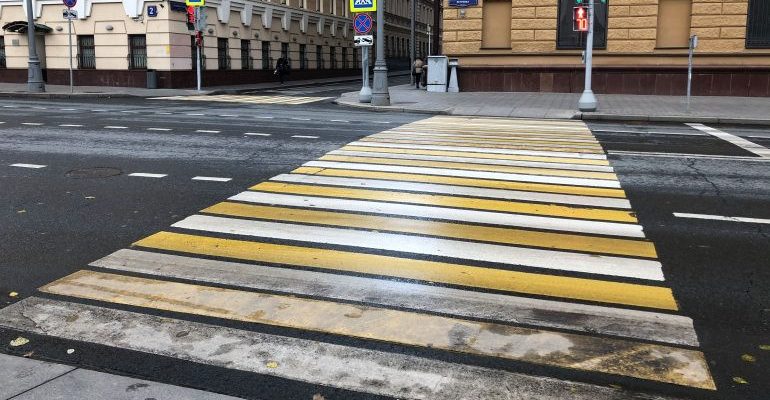 В Москве диагональные пешеходные переходы обозначат пунктирными линиями