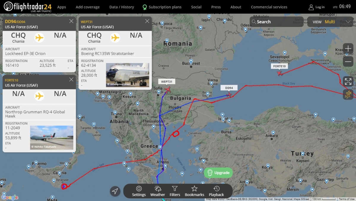 ПВО РФ развернули стратегический БПЛА США RQ-4, устроившего провокацию в Керченском проливе