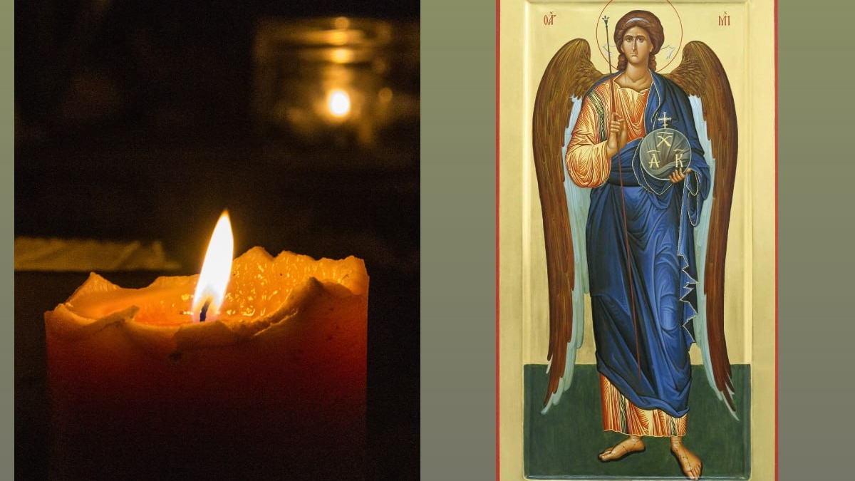 Час, когда Архангел Михаил спасает грешников из ада - традиции 19 сентября, молитва Коллаж ИА SM-News: Икона Архангел Михаил