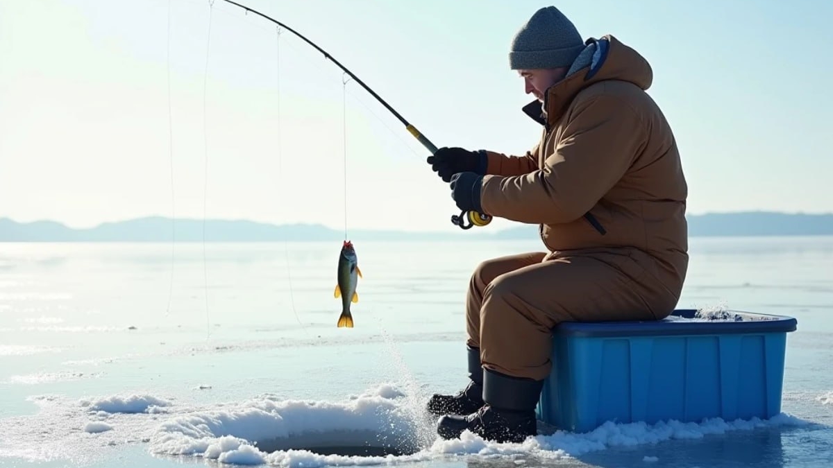 Ерш зимой клюёт, когда молчит вся рыба: секреты уловистой лунки — удачная рыбалка даже в глухозимье ИА SM-News, seaart.ai