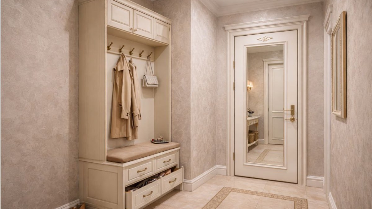 Прихожая как арт-объект: обои-2026, которые переживут три ремонта — без скучного бежевого ИА SM-News, Midjourney