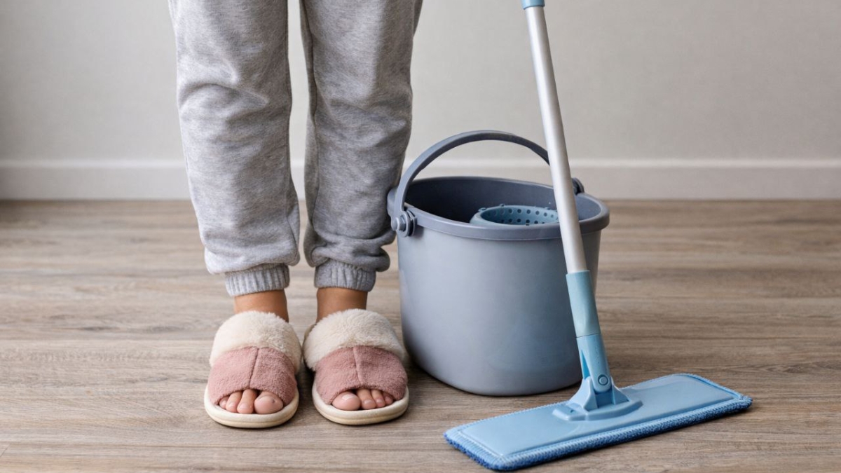 Пол липнет? Жирная плёнка исчезает на глазах: бюджетный лайфхак для сияющего линолеума ИА SM-News, chatgpt.com