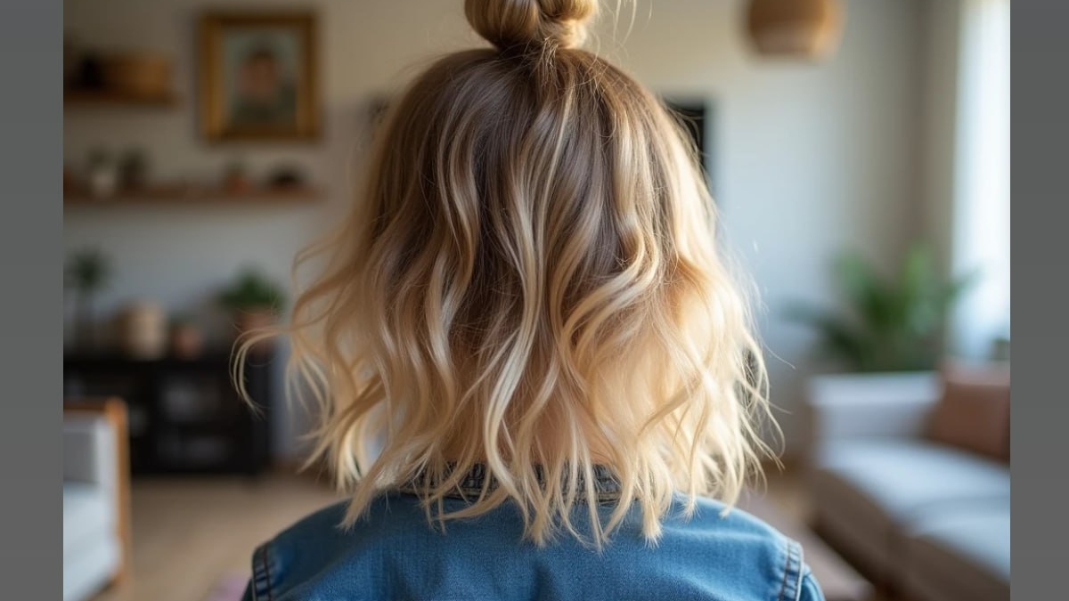 Пучок-мальвинка на каре: модная прическа за 2 минуты ИА SM-News, seaart.ai